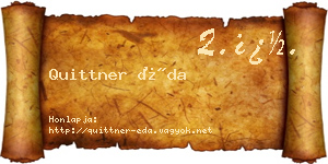 Quittner Éda névjegykártya